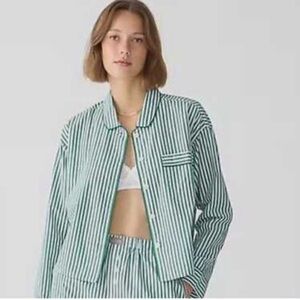 J Crew poplin cotton pajama set